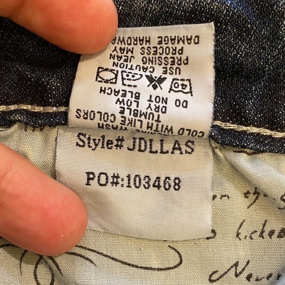 Cowgirl Tuff 3 (26) Dallas Jeans Boot Cut Low Rise Release Hem Western Stretch - Picture 10 of 12